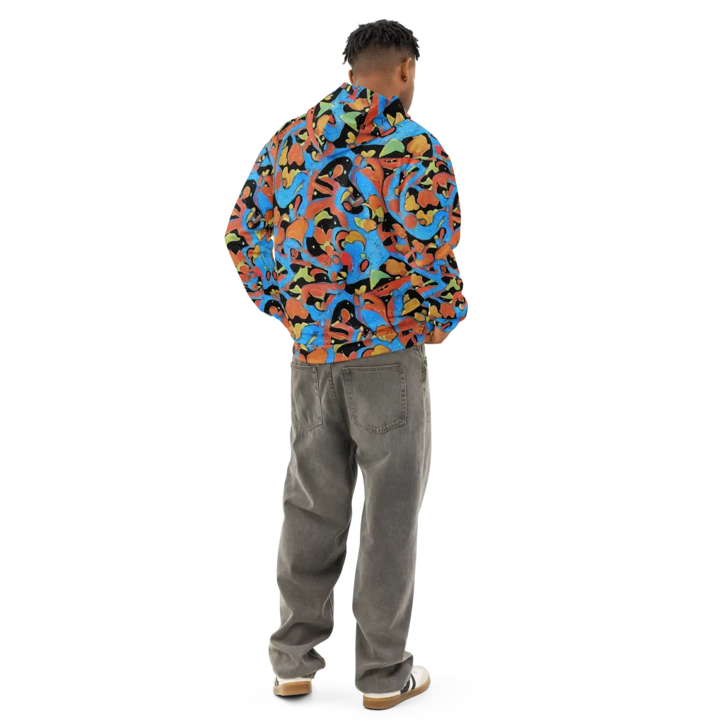 Ultramarine Uproar on Cotton Hoodie — Back