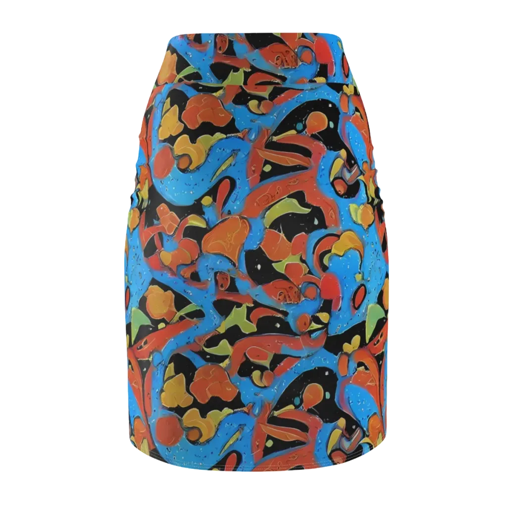Ultramarine Uproar on Pencil Skirt — Back