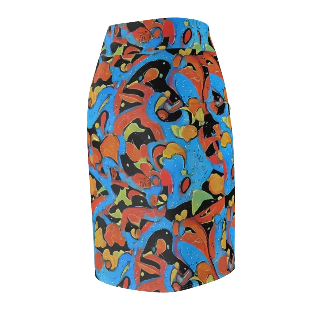 Ultramarine Uproar on Pencil Skirt — Back Side