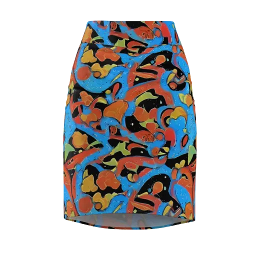Ultramarine Uproar on a Pencil Skirt