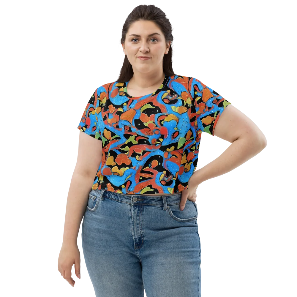 Ultramarine Uproar on Crop Tee — Front
