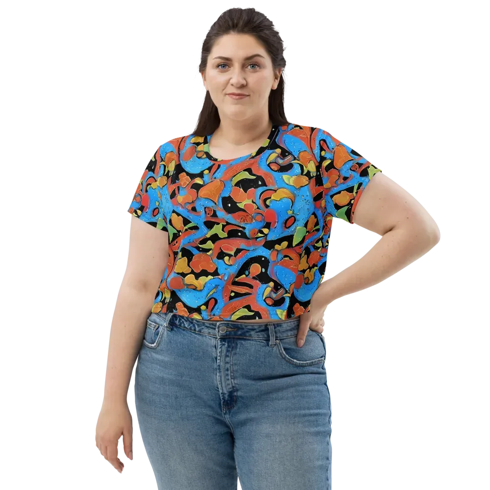 Ultramarine Uproar on Crop Tee — Front