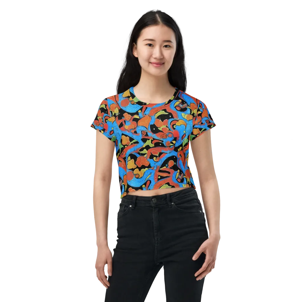 Ultramarine Uproar on Crop Tee — Front