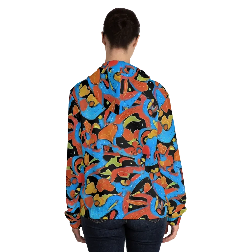 Ultramarine Uproar on Women's Full-Zip Hoodie — Back On Person