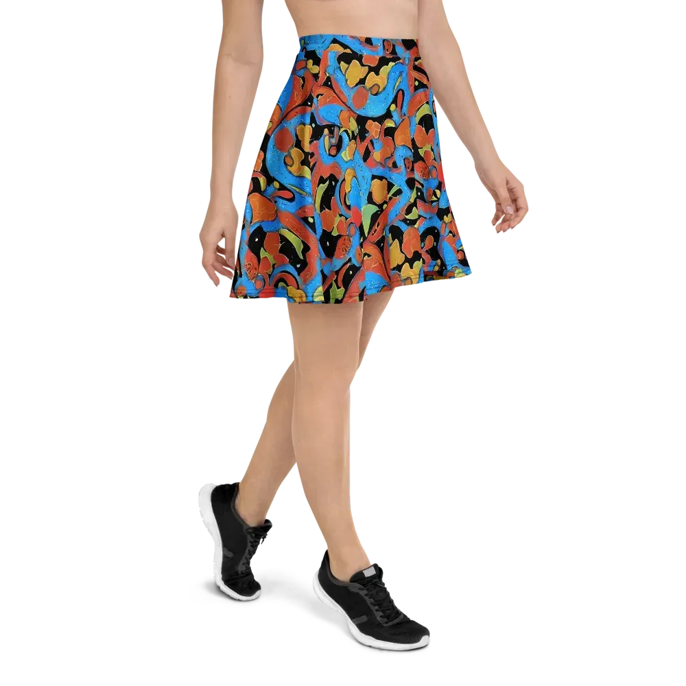 Ultramarine Uproar on Skater Skirt — Right