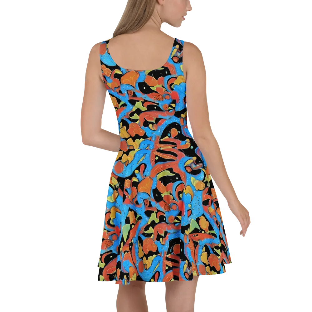 Ultramarine Uproar on Skater Dress — Back