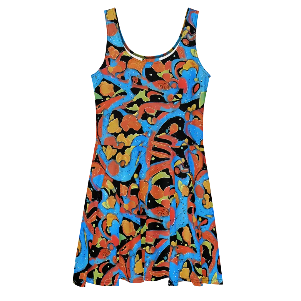 Ultramarine Uproar on Skater Dress — Front