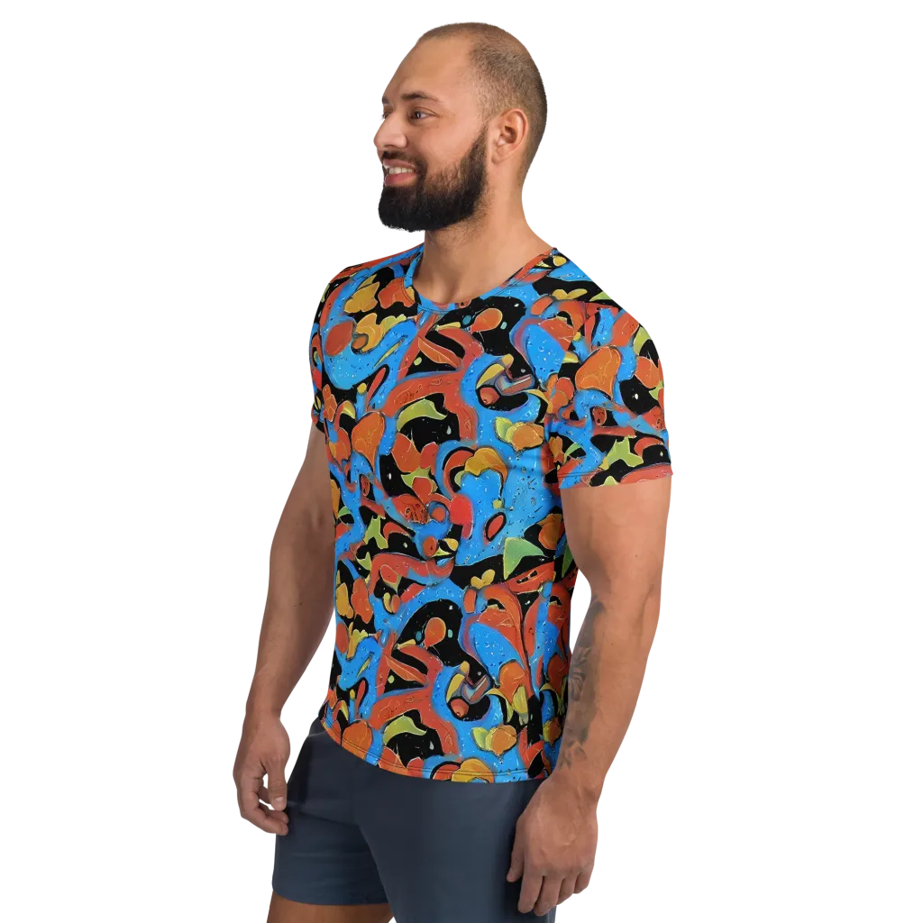 Ultramarine Uproar on Men's Athletic T-Shirt — Left