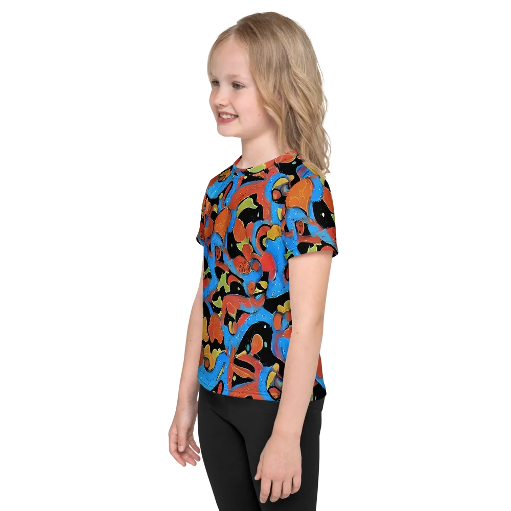 Ultramarine Uproar on Kids Crew Neck T-Shirt — Left