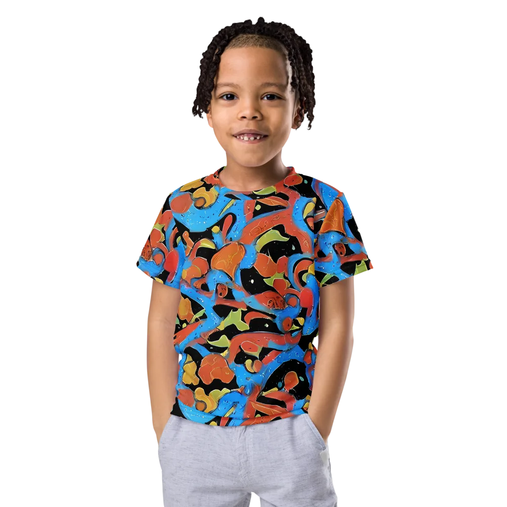 Ultramarine Uproar on Kids Crew Neck T-Shirt — Front