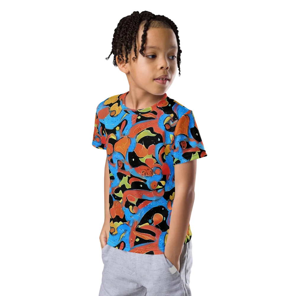 Ultramarine Uproar on Kids Crew Neck T-Shirt — Left Front