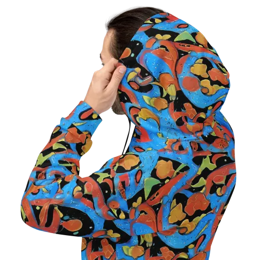 Ultramarine Uproar on a Hoodie