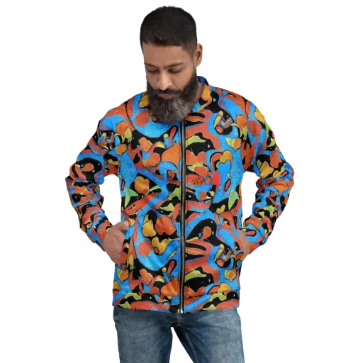 Ultramarine Uproar on a Bomber Jacket