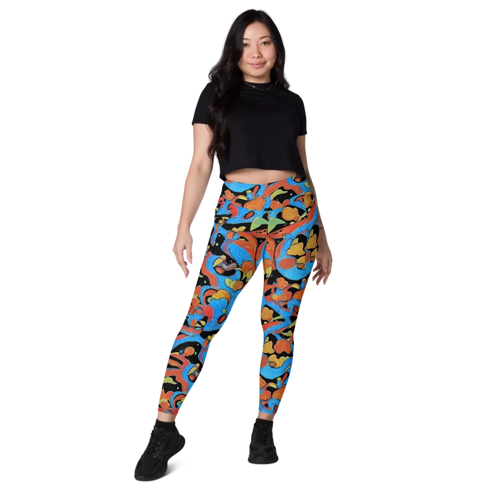 Ultramarine Uproar on Leggings with Pockets — Front