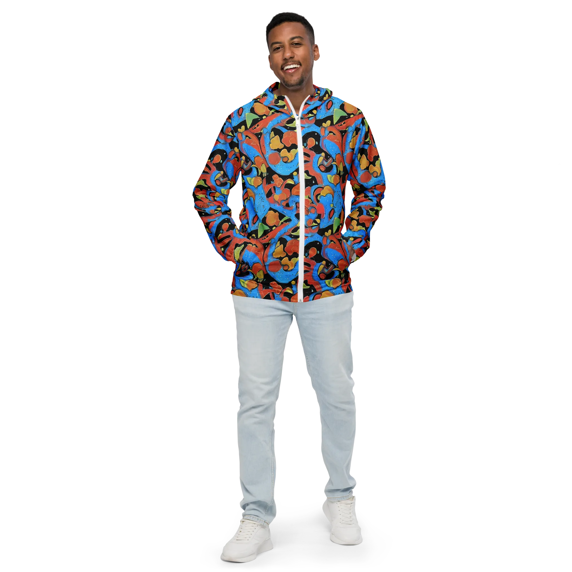 Ultramarine Uproar on Men's Windbreaker — Front