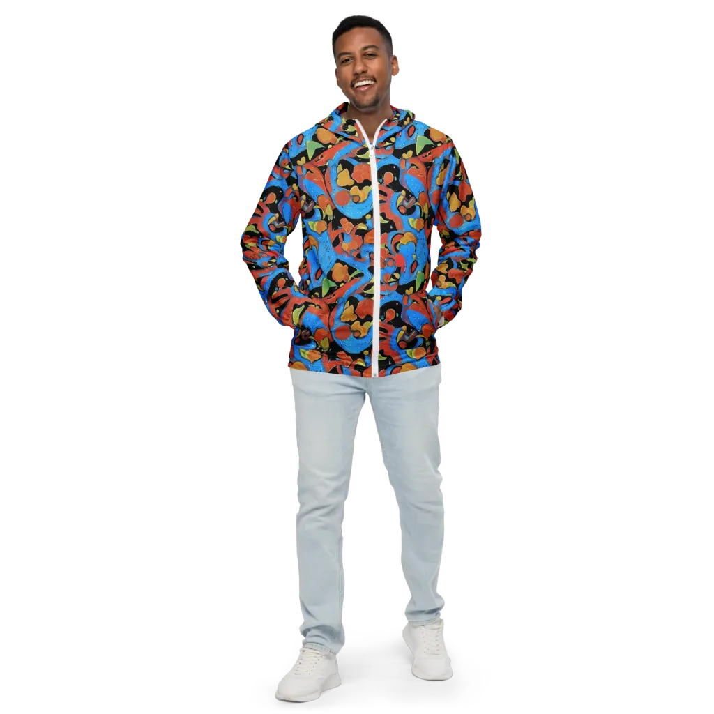 Ultramarine Uproar on Men's Windbreaker — Front