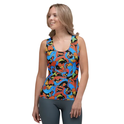 Ultramarine Uproar on a Women's Tank Top