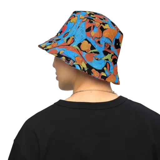 Ultramarine Uproar on a Reversible Bucket Hat