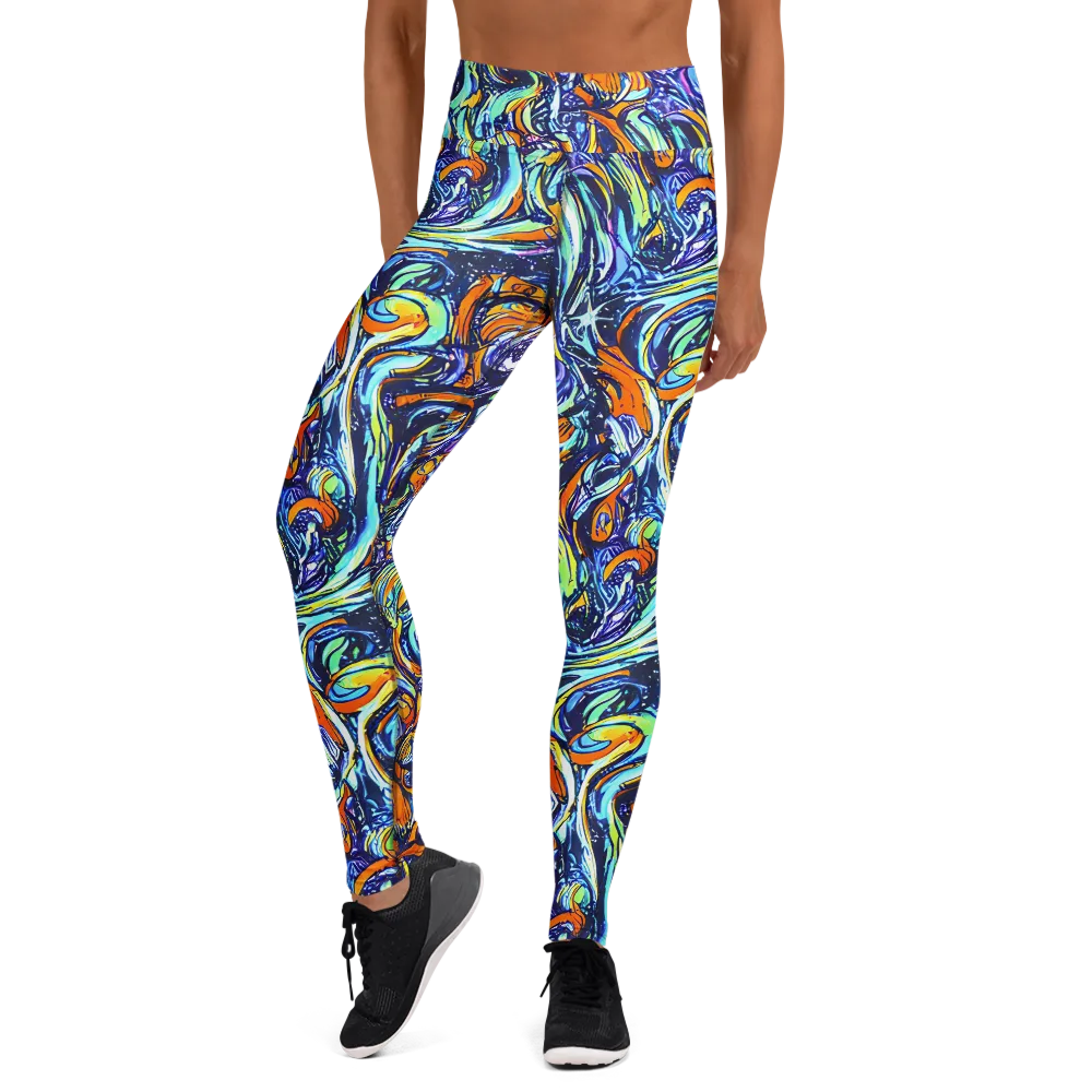 Sonic Marble on Yoga Leggings — Front