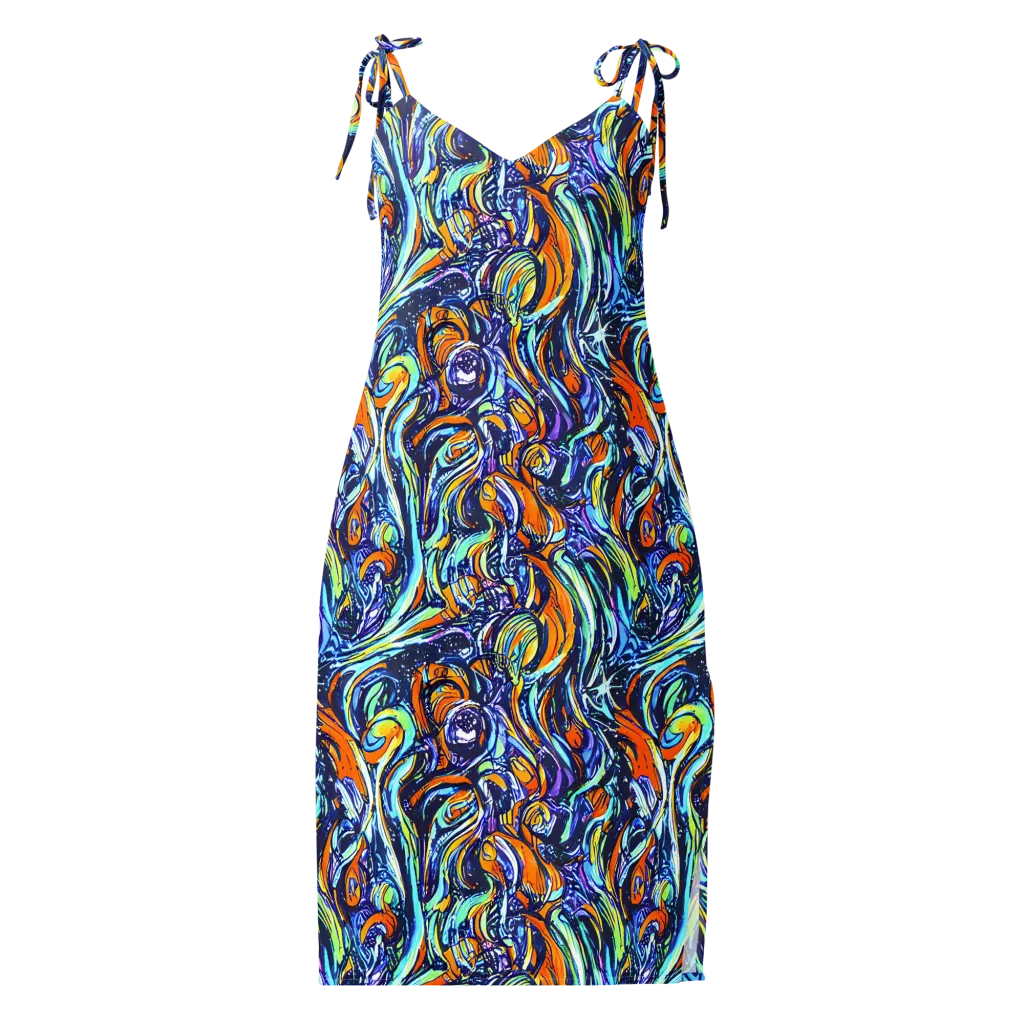 Sonic Marble on Slip Dress — Front
