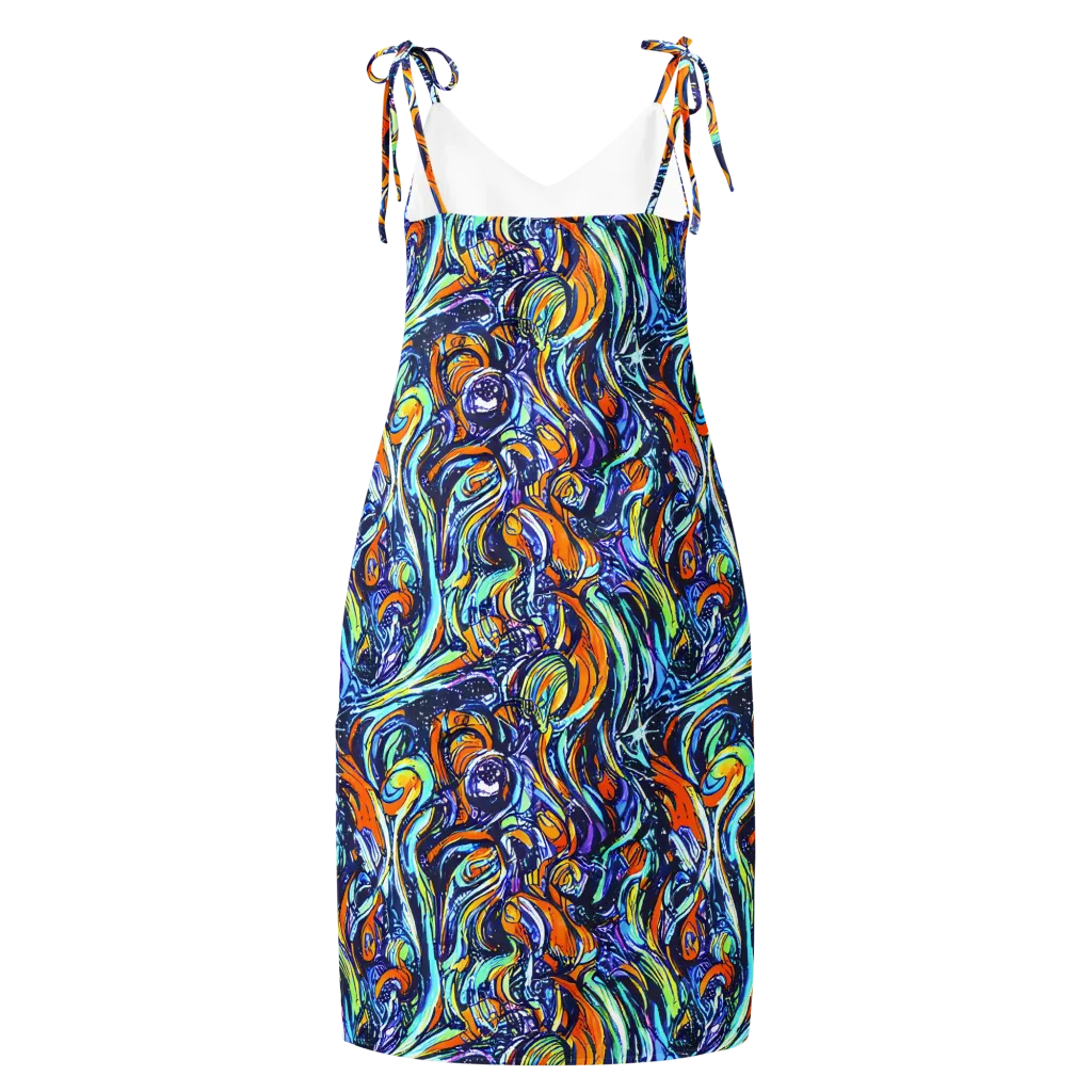 Sonic Marble on Slip Dress — Back