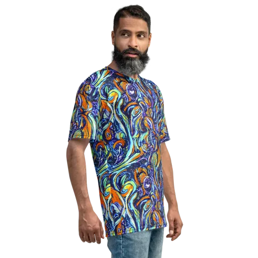 Sonic Marble on a Men's Crew Neck T-Shirt