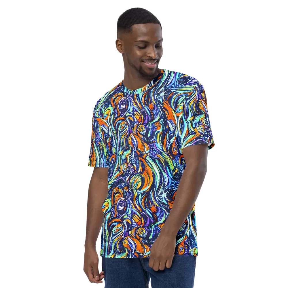 Sonic Marble on Men's Crew Neck T-Shirt — Left