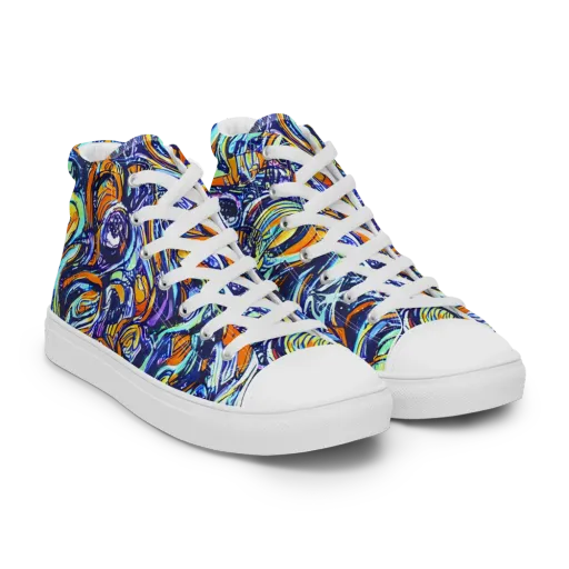 Sonic Marble on a Men's High Top Canvas Shoes