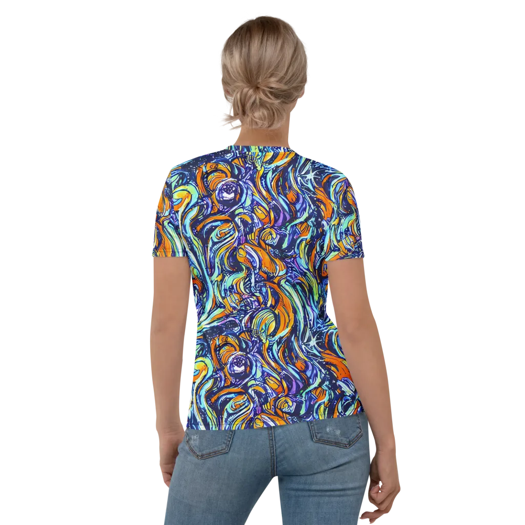Sonic Marble on Women's Crew Neck T-Shirt — Back