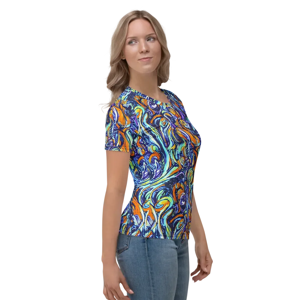 Sonic Marble on Women's Crew Neck T-Shirt — Right