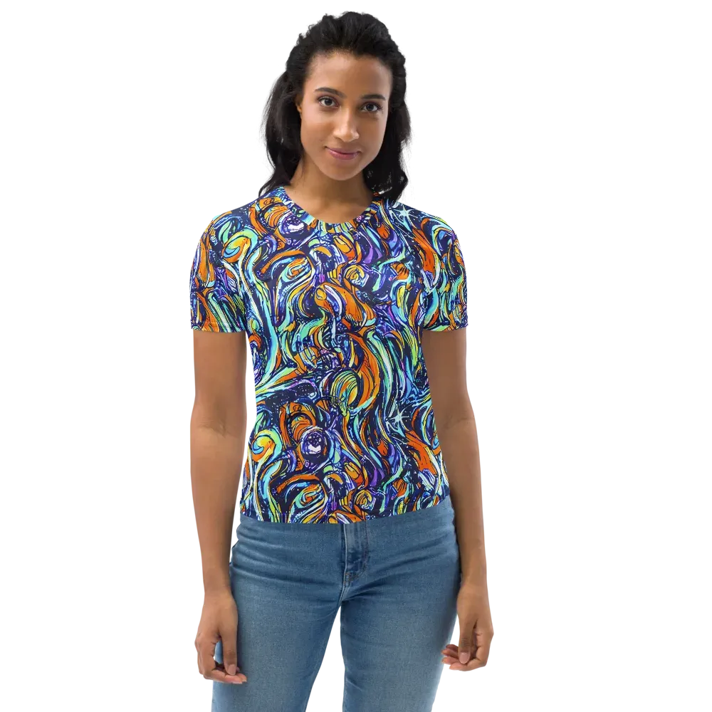 Sonic Marble on Women's Crew Neck T-Shirt — Front