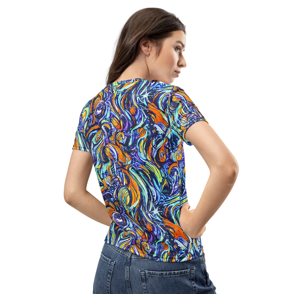 Sonic Marble on Women's Crew Neck T-Shirt — Back