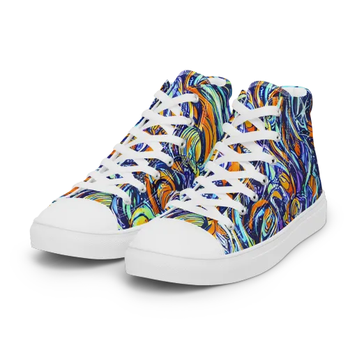 Sonic Marble on a Women's High Top Canvas Shoes