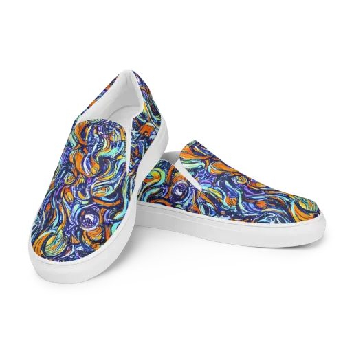 Sonic Marble on a Men's Slip-On Canvas Shoes