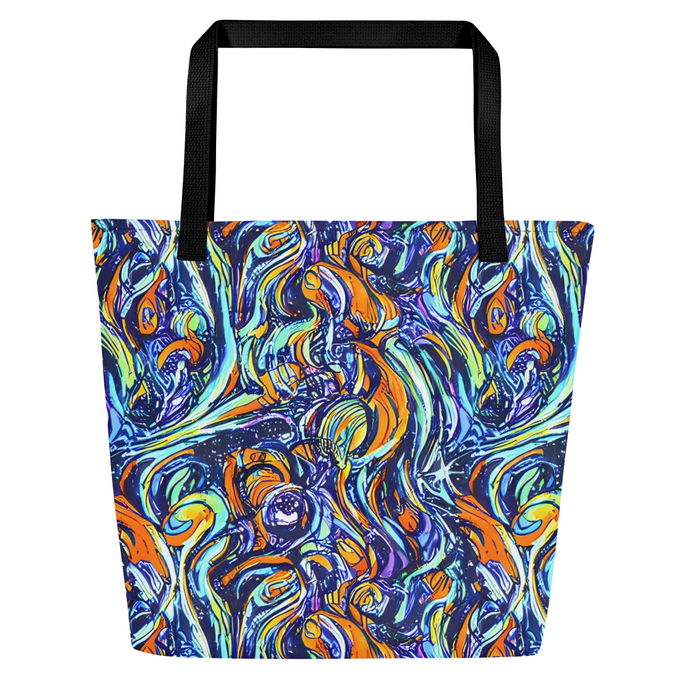 Sonic Marble on Large Tote Bag W/ Pocket — Front