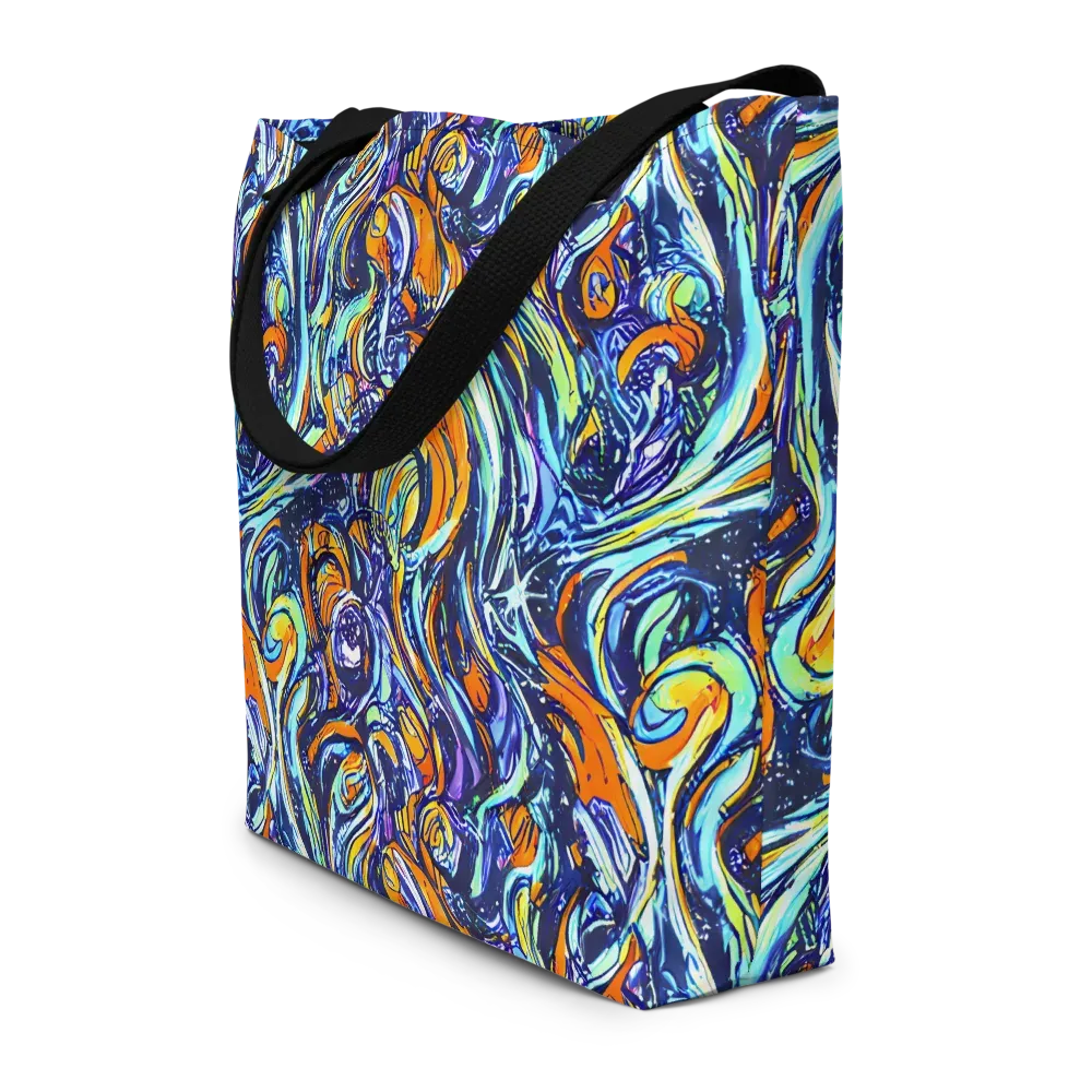 Sonic Marble on Large Tote Bag W/ Pocket — Front
