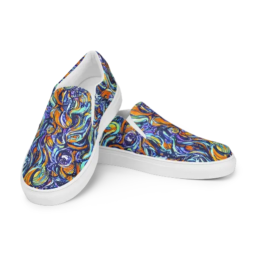Sonic Marble on a Women's Slip-On Canvas Shoes