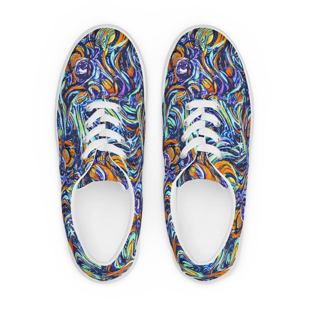 Sonic Marble on Men's Lace-Up Canvas Shoes — Front