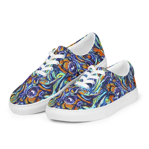 Sonic Marble on a Men's Lace-Up Canvas Shoes