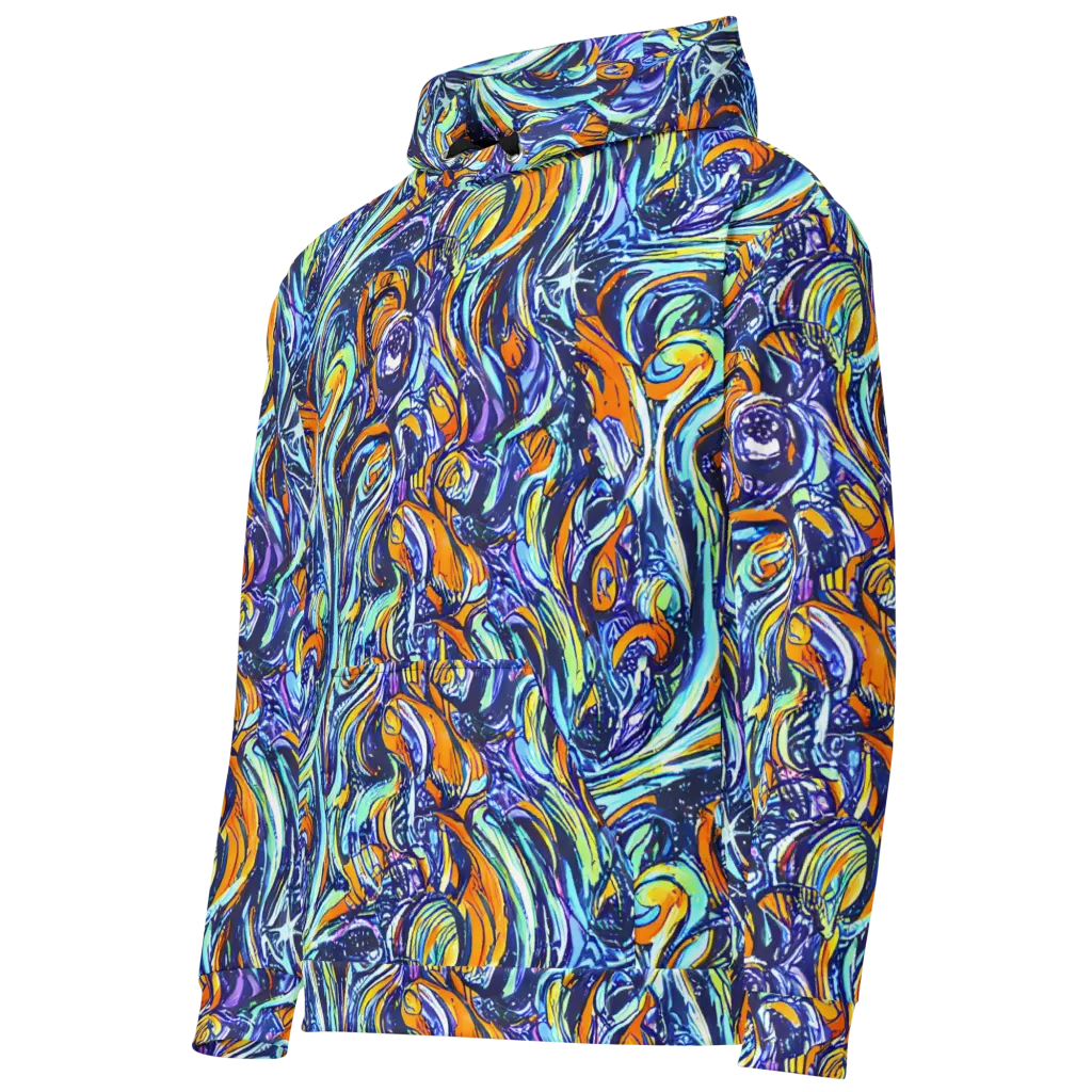 Sonic Marble on Cotton Hoodie — Left Front