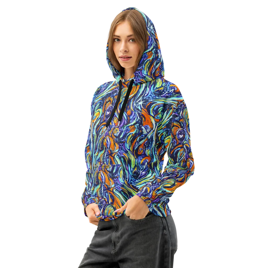 Sonic Marble on Cotton Hoodie — Left Front