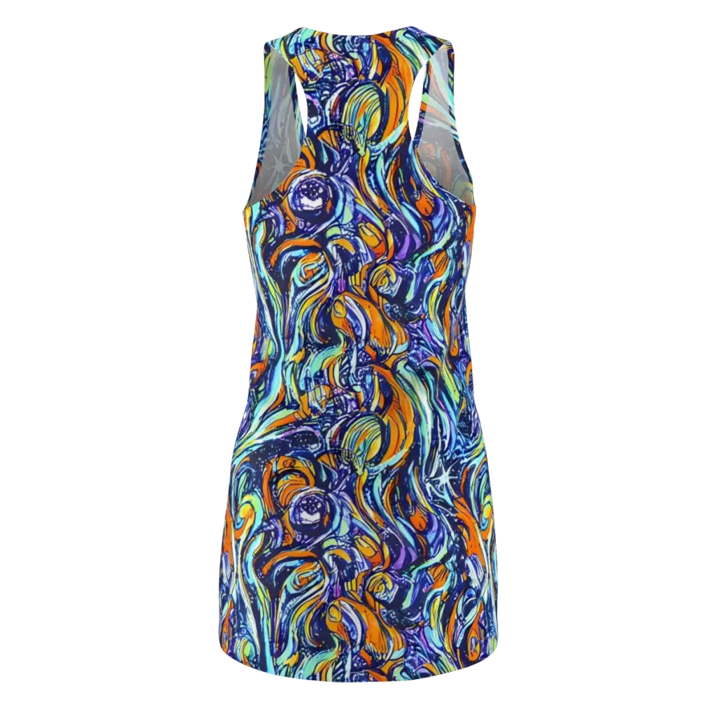 Sonic Marble on Racerback Dress — Back