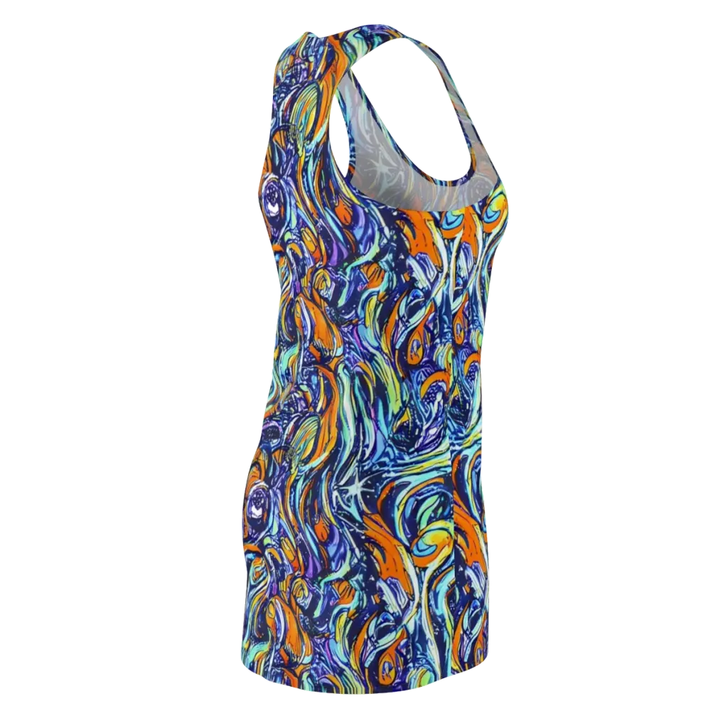 Sonic Marble on Racerback Dress — Back Side