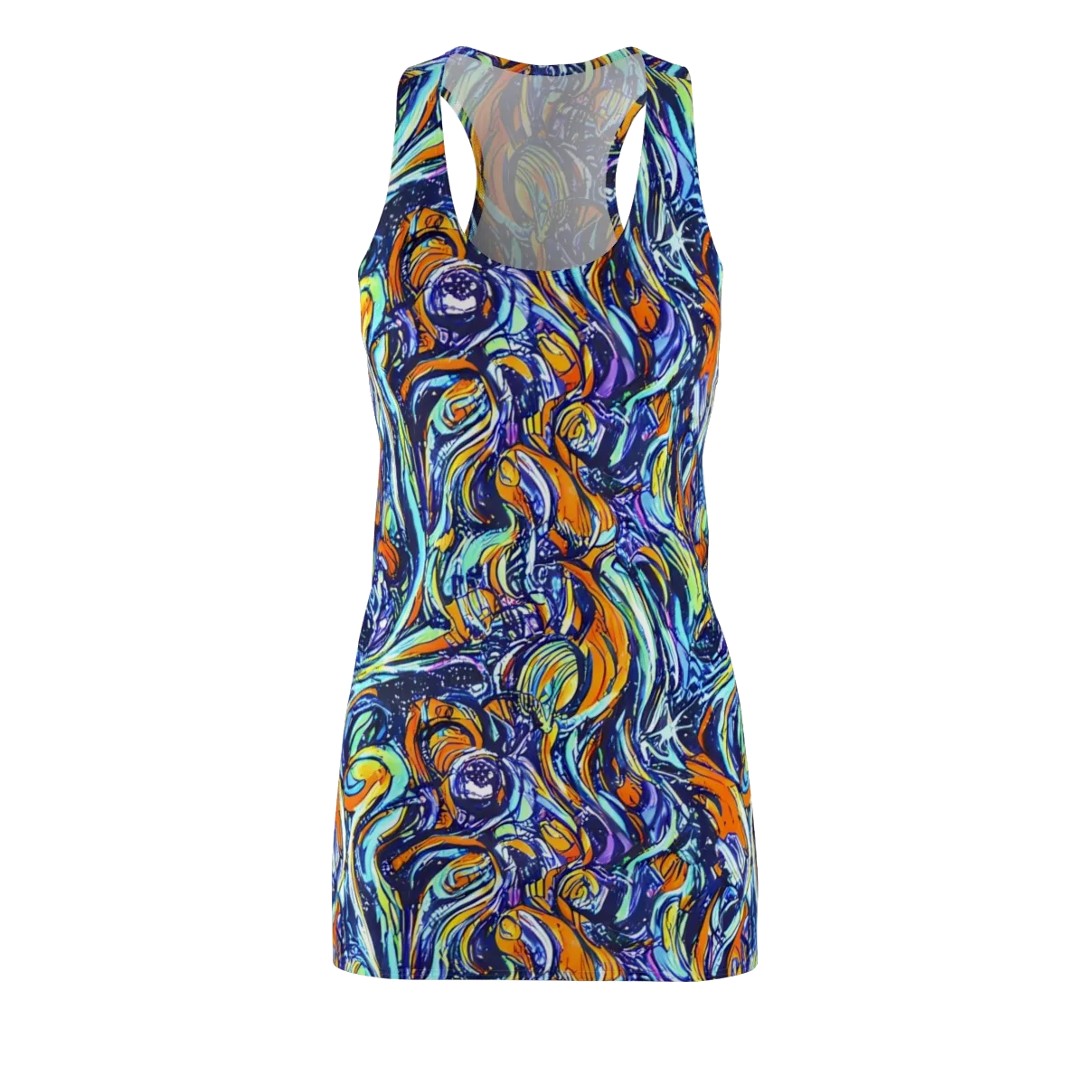 Sonic Marble on Racerback Dress — Front