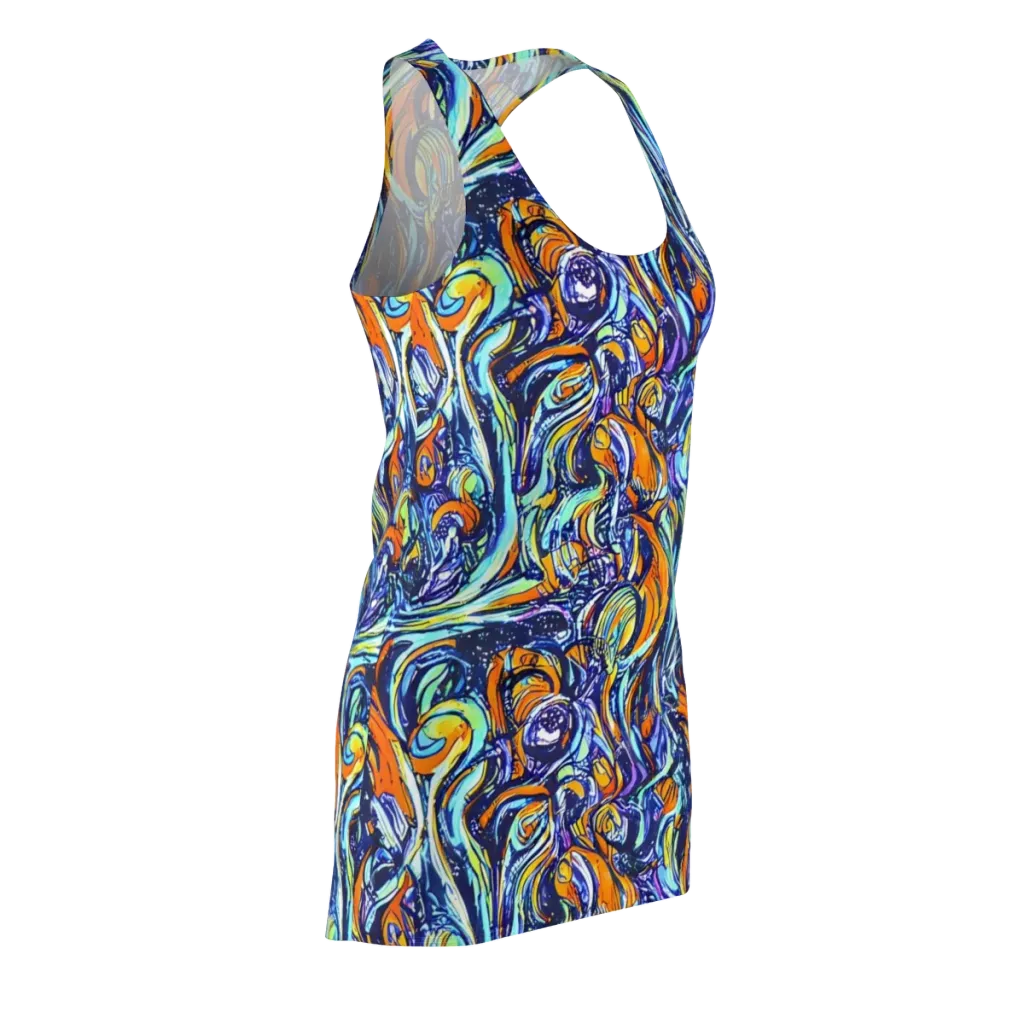 Sonic Marble on Racerback Dress — Front Side