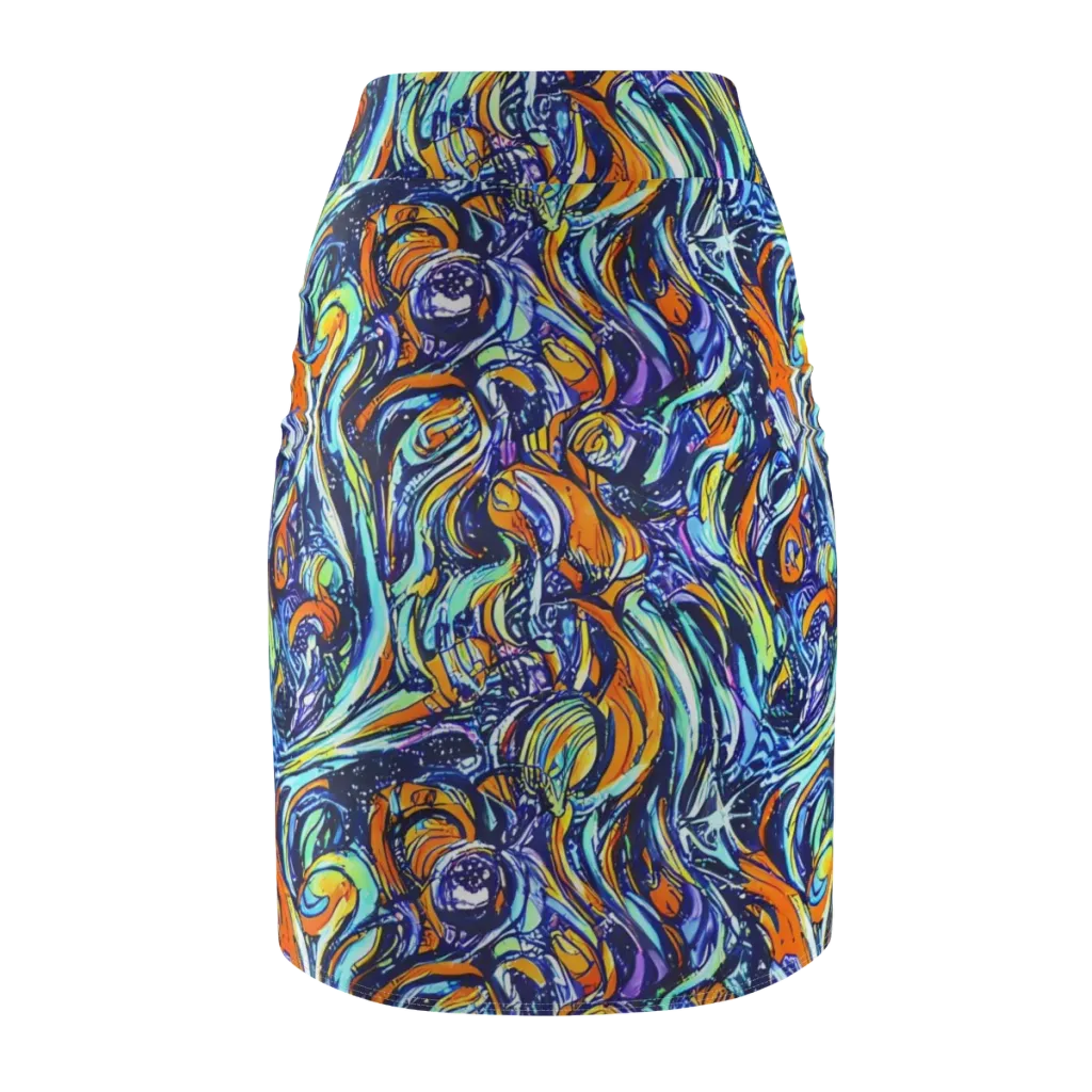 Sonic Marble on Pencil Skirt — Back