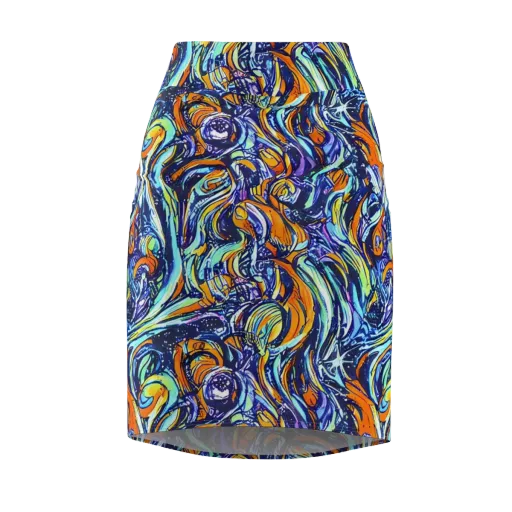 Sonic Marble on a Pencil Skirt