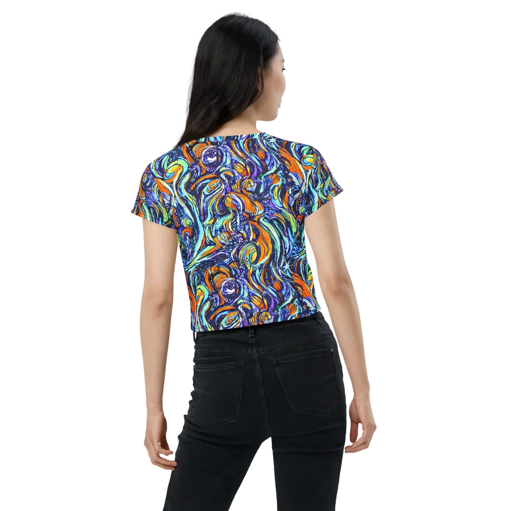 Sonic Marble on Crop Tee — Back