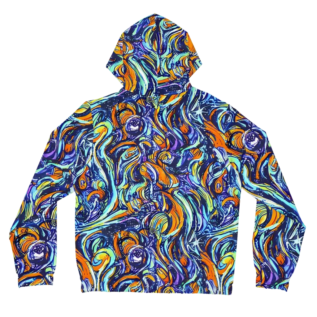 Sonic Marble on Women's Full-Zip Hoodie — Back