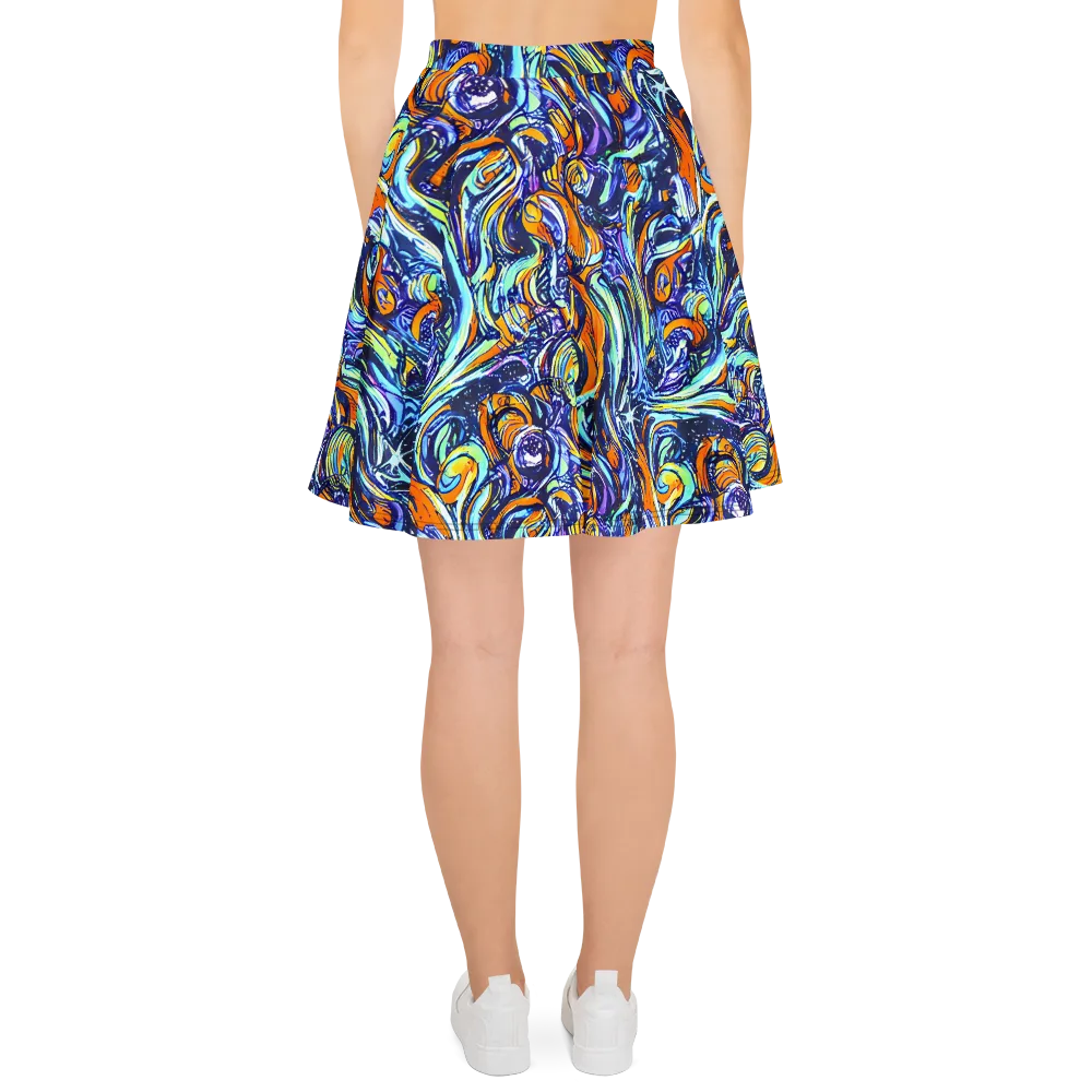 Sonic Marble on Skater Skirt — Back